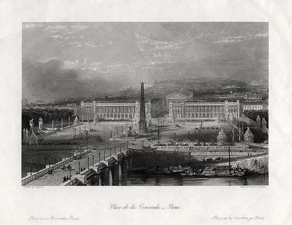 Place de la Concorde, Paris, France, 1875. Artist: J Saddler