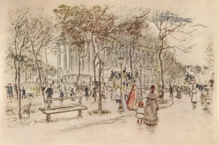 Framed Print : Place de la Madeleine, 1915. Artist: Jean Francois Raffaelli Framed Print : Place de la Madeleine, 1915. Artist: Jean Francois Raffaelli
