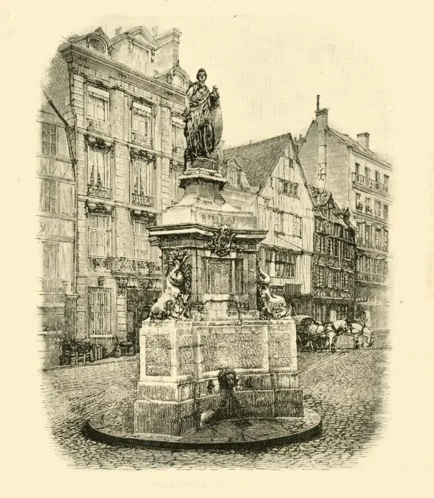 Framed Print : Place De La Pucelle, Rouen, 1890. Creator: Unknown Framed Print : Place De La Pucelle, Rouen, 1890. Creator: Unknown