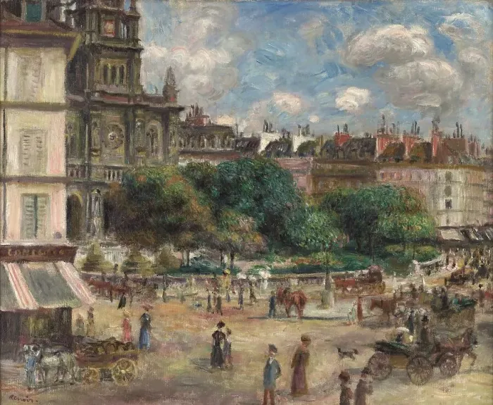 Framed Print : Place de la Trinité in Paris, 1893. Creator: Renoir, Pierre Auguste (1841-1919) Framed Print : Place de la Trinité in Paris, 1893. Creator: Renoir, Pierre Auguste (1841-1919)