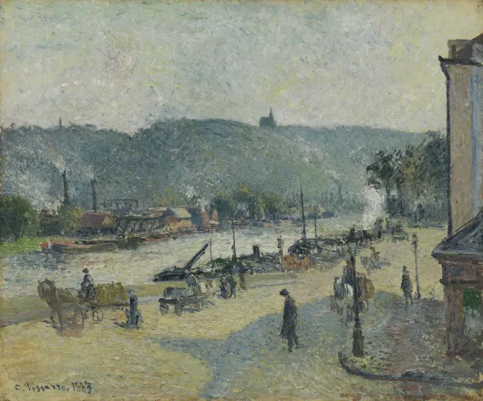 Framed Print : Place Lafayette, Rouen, 1883. Creator: Pissarro, Camille (1830-1903) Framed Print : Place Lafayette, Rouen, 1883. Creator: Pissarro, Camille (1830-1903)