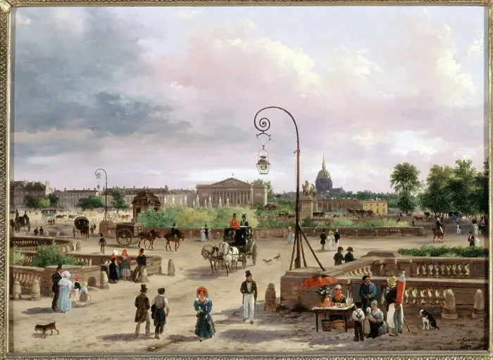 Framed Print : Place Louis XVI (Place de la Concorde) in 1829. Creator: Unknown Framed Print : Place Louis XVI (Place de la Concorde) in 1829. Creator: Unknown