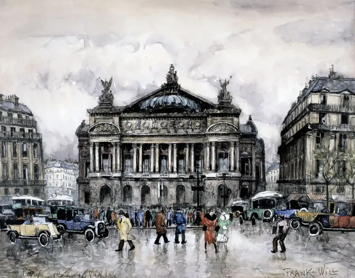 Framed Print : Place of the Opera, c1900-1951. Artist: Frank Will Framed Print : Place of the Opera, c1900-1951. Artist: Frank Will