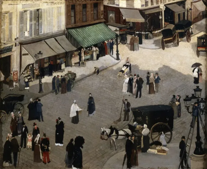 Framed Print : The Place Pigalle in Paris, 1880s. Artist: Pierre Carrier-Belleuse Framed Print : The Place Pigalle in Paris, 1880s. Artist: Pierre Carrier-Belleuse