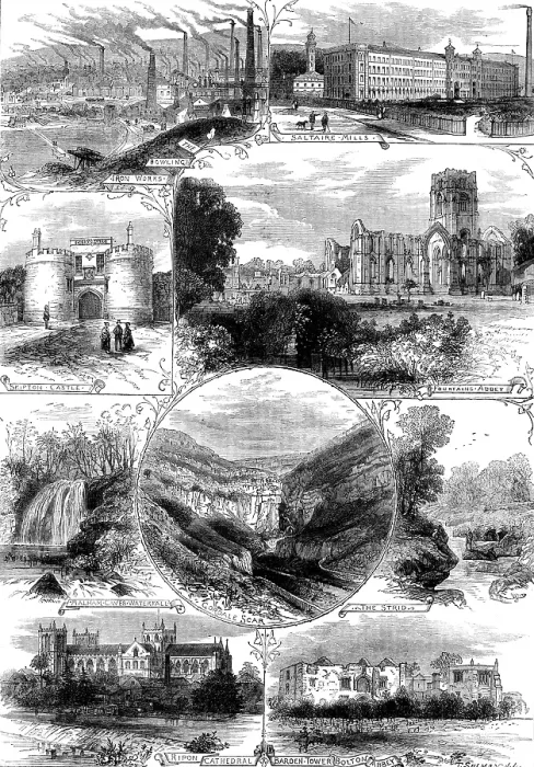 Framed Print : Places near Bradford visited by the British Association, 1873. Creator: Unknown Framed Print : Places near Bradford visited by the British Association, 1873. Creator: Unknown