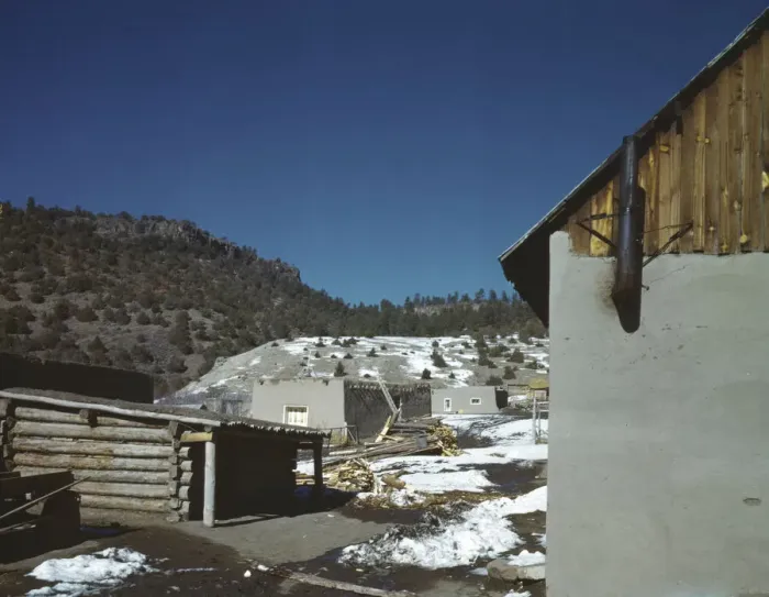 Framed Print : Placita, near Penasco, Taos Co. New Mexico, 1943. Creator: John Collier Framed Print : Placita, near Penasco, Taos Co. New Mexico, 1943. Creator: John Collier