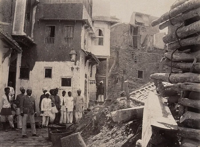 Framed Print : Plague-infected house which has been demolished, Karachi, India, 1897. Creator: Unknown Framed Print : Plague-infected house which has been demolished, Karachi, India, 1897. Creator: Unknown