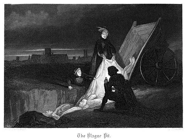 The Plague Pit, 1855. Artist: John Franklin