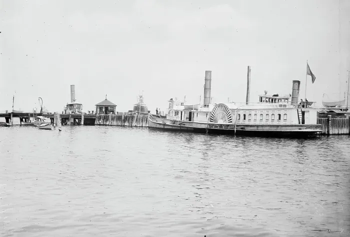 Framed Print : Plague Ship, which carries suspects to Hoffman Island, between c1910 and c1915. Creator: Bain News Service Framed Print : Plague Ship, which carries suspects to Hoffman Island, between c1910 and c1915. Creator: Bain News Service