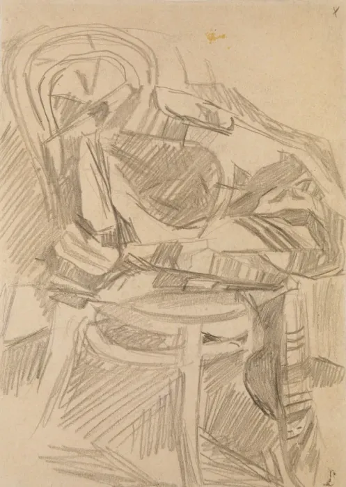 Framed Print : Plaid on the chair, 1904. Artist: Vrubel, Mikhail Alexandrovich (1856-1910) Framed Print : Plaid on the chair, 1904. Artist: Vrubel, Mikhail Alexandrovich (1856-1910)