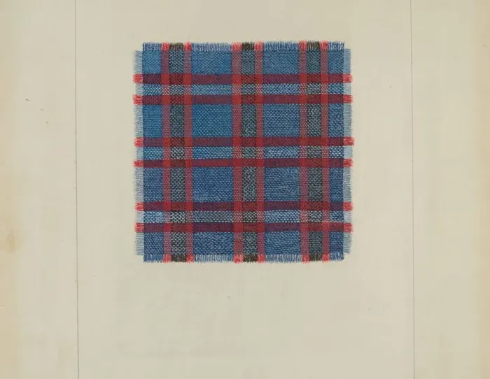 Framed Print : Plaid Homespun, c. 1937. Creator: Frank J Mace Framed Print : Plaid Homespun, c. 1937. Creator: Frank J Mace