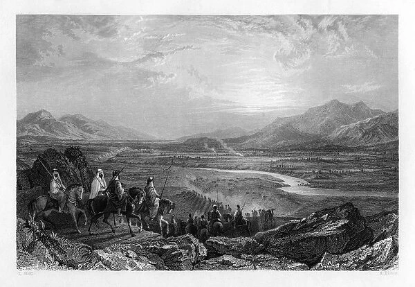 The plain of the river Jordan, looking towards the Dead Sea, 1841.Artist: Sam Fisher