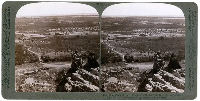 Framed Print : The plain of the River Jordan, as seen from the ruins of ancient Jericho, Palestine, 1903. Artist: Underwood & Underwood Framed Print : The plain of the River Jordan, as seen from the ruins of ancient Jericho, Palestine, 1903. Artist: Underwood & Underwood