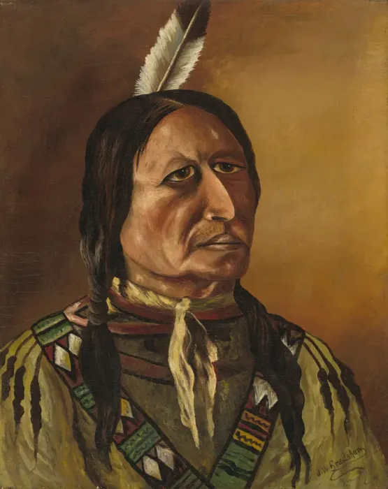 Framed Print : Plains Indian, fourth quarter 19th century. Creator: J. W. Bradshaw Framed Print : Plains Indian, fourth quarter 19th century. Creator: J. W. Bradshaw
