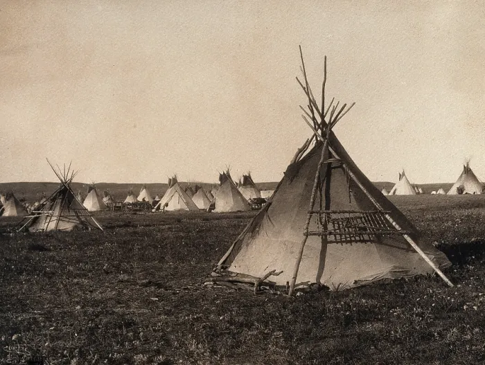 Framed Print : Plains Indian tipi, North America, 1900. Creator: Edward Sheriff Curtis