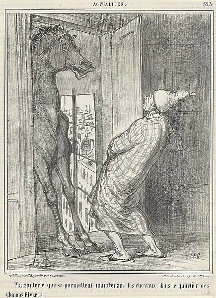 Plaisanterie que se permettent... 19th century. Creator: Honore Daumier