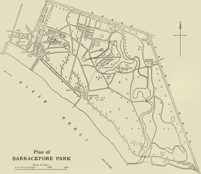 Framed Print : Plan of Barrackpore Park, 1925. Creator: Unknown Framed Print : Plan of Barrackpore Park, 1925. Creator: Unknown