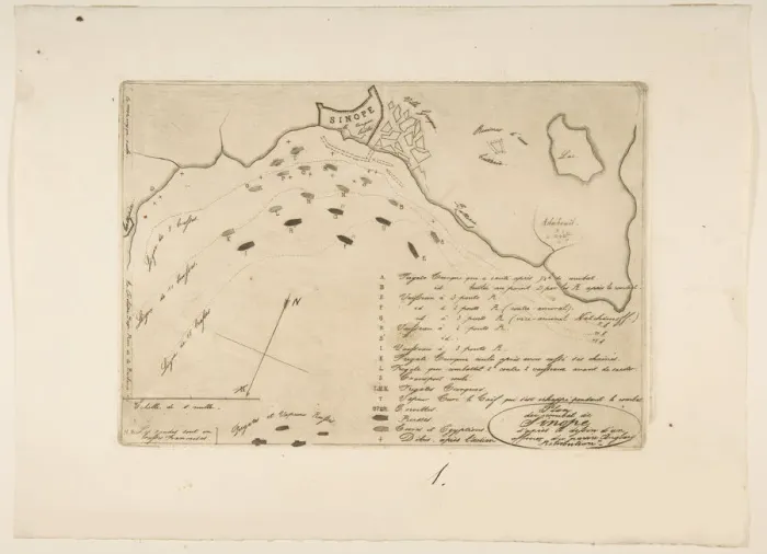 Framed Print : Plan of the Battle of Sinope, 1853 Framed Print : Plan of the Battle of Sinope, 1853