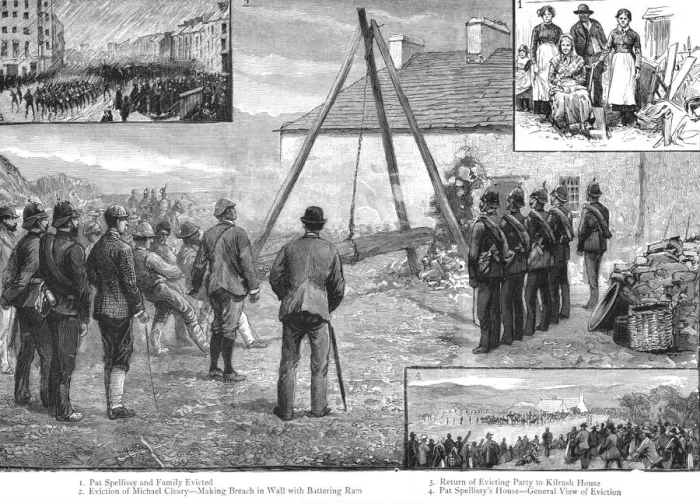 Framed Print : Under the plan of campaign-on the Vandeleur Estate, 1888. Creator: Unknown Framed Print : Under the plan of campaign-on the Vandeleur Estate, 1888. Creator: Unknown