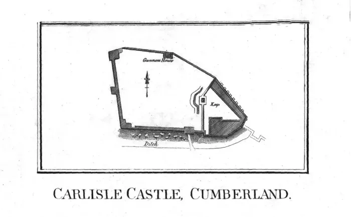 Framed Print : Plan of Carlisle Castle, Cumberland, late 18th century Framed Print : Plan of Carlisle Castle, Cumberland, late 18th century