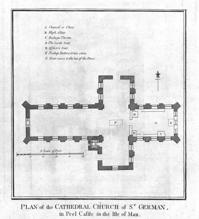 Framed Print : Plan of the Cathedral Church of St. German, late 18th century Framed Print : Plan of the Cathedral Church of St. German, late 18th century