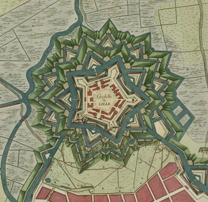 Framed Print : Plan of the Citadel of Lille, 1709 Framed Print : Plan of the Citadel of Lille, 1709