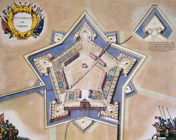 Framed Print : Plan of the citadel of Turin in 1664 Framed Print : Plan of the citadel of Turin in 1664