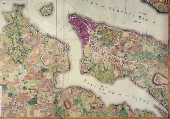 Framed Print : Plan of the City of New York, in North America: Surveyed in the Years 1766 & 1767. Creator: Unknown Framed Print : Plan of the City of New York, in North America: Surveyed in the Years 1766 & 1767. Creator: Unknown