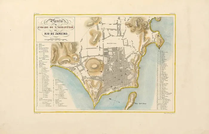 Framed Print : Plan of the city of Rio de Janeiro. From Voyage pittoresque et historique au Brésil, 1830s. Creator: Debret, Jean-Baptiste (1768-1848). Plan of the city of Rio de Janeiro Framed Print : Plan of the city of Rio de Janeiro. From Voyage pittoresque et historique au Brésil, 1830s. Creator: Debret, Jean-Baptiste (1768-1848). Plan of the city of Rio de Janeiro