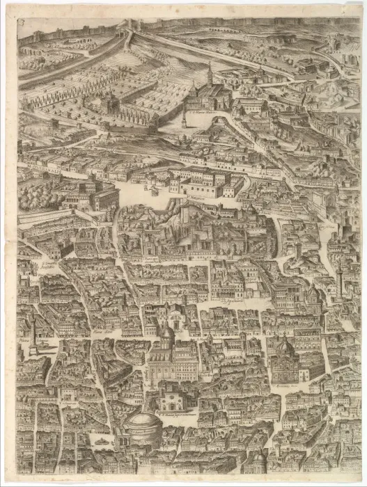 Framed Print : Plan of the City of Rome. Part 3 with the Santa Maria Maggiore Framed Print : Plan of the City of Rome. Part 3 with the Santa Maria Maggiore