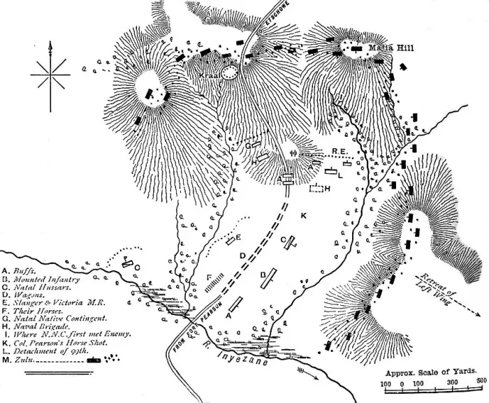 Framed Print : Plan of the Fight at Inyezane, (Jan. 22, 1879), c1880 Framed Print : Plan of the Fight at Inyezane, (Jan. 22, 1879), c1880