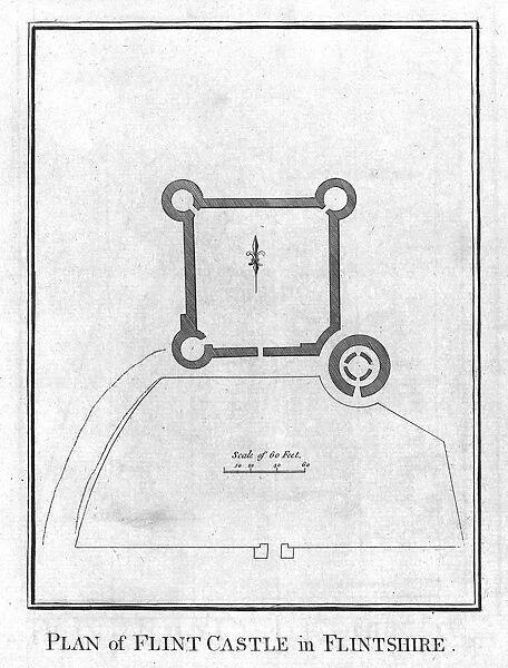 Plan of Flint Castle in Flintshire. c1800