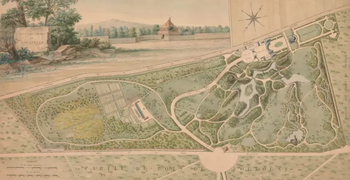 Framed Print : Plan for the Garden of the Chateau de Bagatelle, 1817. Creator: Pierre Lapie Framed Print : Plan for the Garden of the Chateau de Bagatelle, 1817. Creator: Pierre Lapie