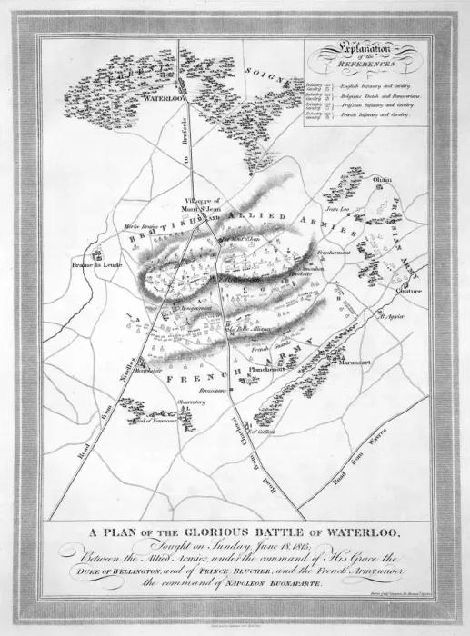 Framed Print : A Plan of the Glorious Battle of Waterloo, 1815 (19th century) Framed Print : A Plan of the Glorious Battle of Waterloo, 1815 (19th century)
