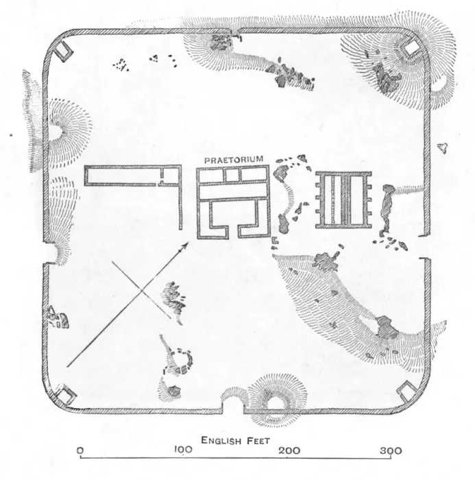 Framed Print : Plan of Hardknott Fort, Cumberland, 1902 Framed Print : Plan of Hardknott Fort, Cumberland, 1902