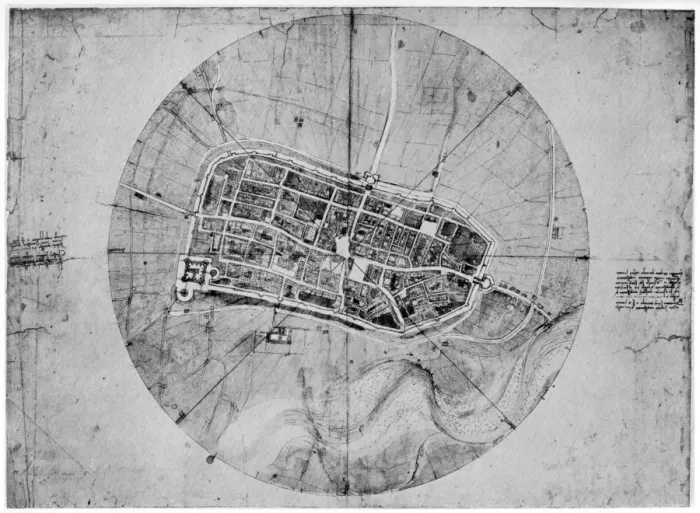 Framed Print : Plan of Imola, Italy, c1502 (1954). Artist: Leonardo da Vinci Framed Print : Plan of Imola, Italy, c1502 (1954). Artist: Leonardo da Vinci