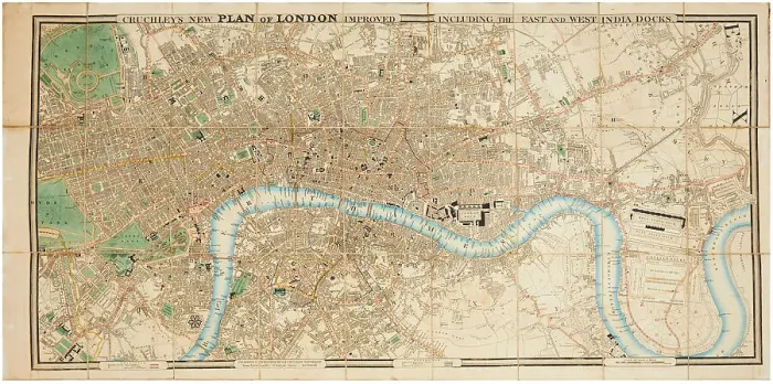 Framed Print : Plan of London including the East and West India Docks, c1830. Creator: Cruchley; George Frederick (1797-1880) Framed Print : Plan of London including the East and West India Docks, c1830. Creator: Cruchley; George Frederick (1797-1880)
