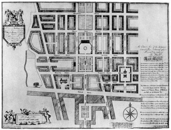 Framed Print : Plan of Lord Harleys estate, London, 1907