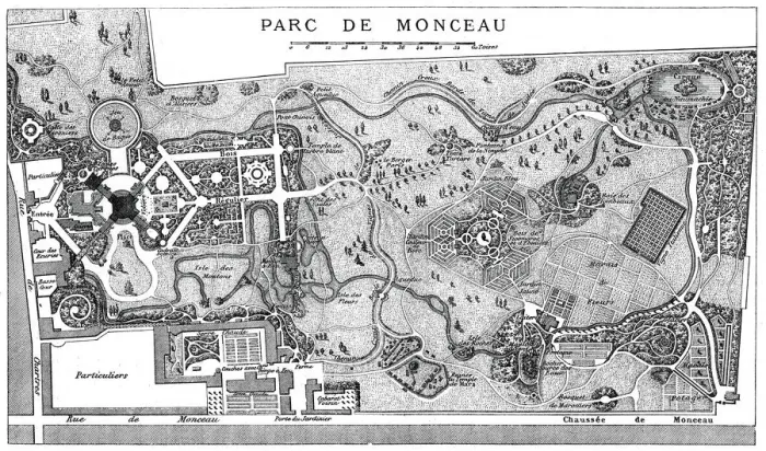 Framed Print : Plan Of Monceau Park, Paris, 1778, (1885) Framed Print : Plan Of Monceau Park, Paris, 1778, (1885)