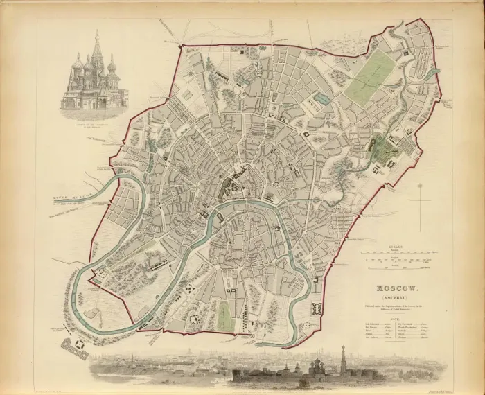 Framed Print : Plan of Moscow, 1836. Creator: Davies, Benjamin Rees (1789-1872) Framed Print : Plan of Moscow, 1836. Creator: Davies, Benjamin Rees (1789-1872)