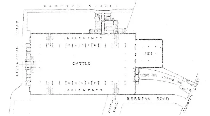 Framed Print : Plan of the new Agricultural Hall, Islington, 1862. Creator: Unknown Framed Print : Plan of the new Agricultural Hall, Islington, 1862. Creator: Unknown