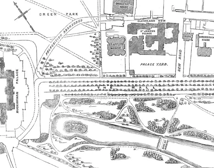 Framed Print : Plan of the New Opening into St. James's-Park, 1856. Creator: Unknown Framed Print : Plan of the New Opening into St. James's-Park, 1856. Creator: Unknown