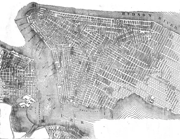 Framed Print : Plan of New York, 1854. Creator: Unknown Framed Print : Plan of New York, 1854. Creator: Unknown