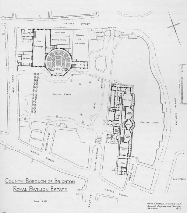 Framed Print : A Plan of the Pavilion Estate as it was in 1937, (1939)