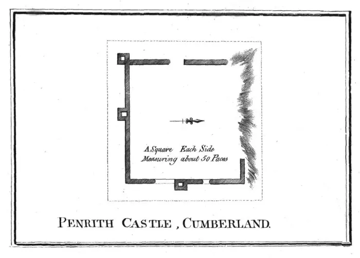 Framed Print : Plan of Penrith Castle, Cumberland, late 18th century Framed Print : Plan of Penrith Castle, Cumberland, late 18th century