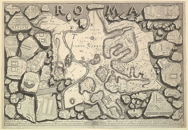 Plan of Rome... from Le AntichitaRomane (Roman Antiquities), ca. 1756