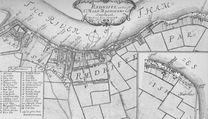 Framed Print : A Plan of Rotherhithe, 1755, (1912). Artists: Unknown, John Stow Framed Print : A Plan of Rotherhithe, 1755, (1912). Artists: Unknown, John Stow