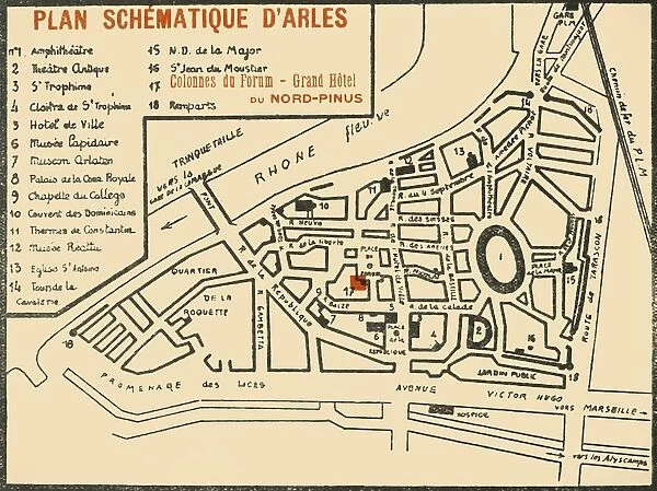 Plan Schematique D Arles, c1920s. Creator: E Laget