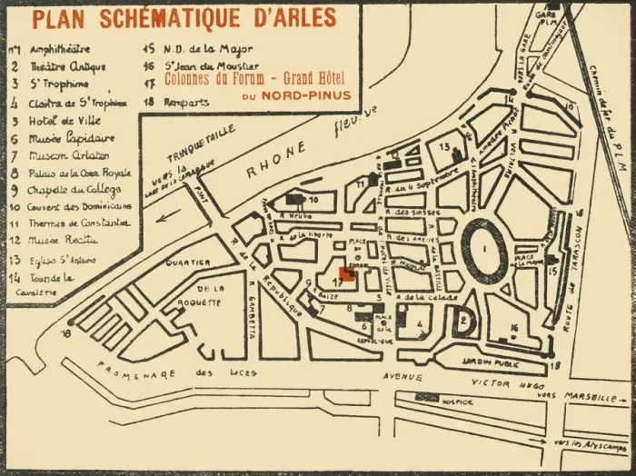 Framed Print : Plan Schematique D Arles, c1920s. Creator: E Laget
