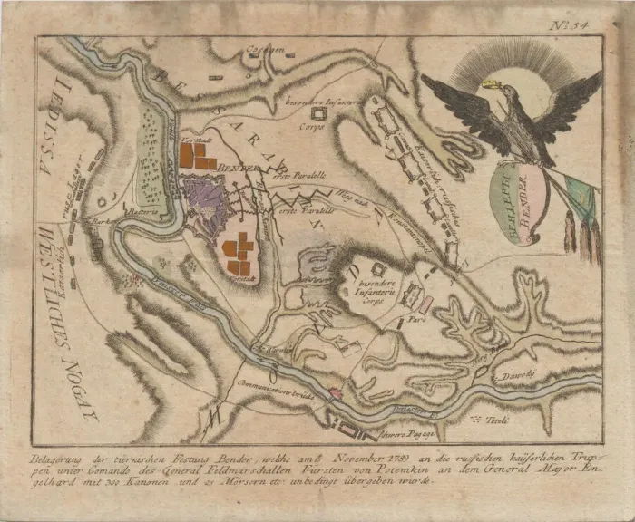 Framed Print : Plan of the siege of the Turkish fortress of Bender by the Russian army in November 1789 Framed Print : Plan of the siege of the Turkish fortress of Bender by the Russian army in November 1789
